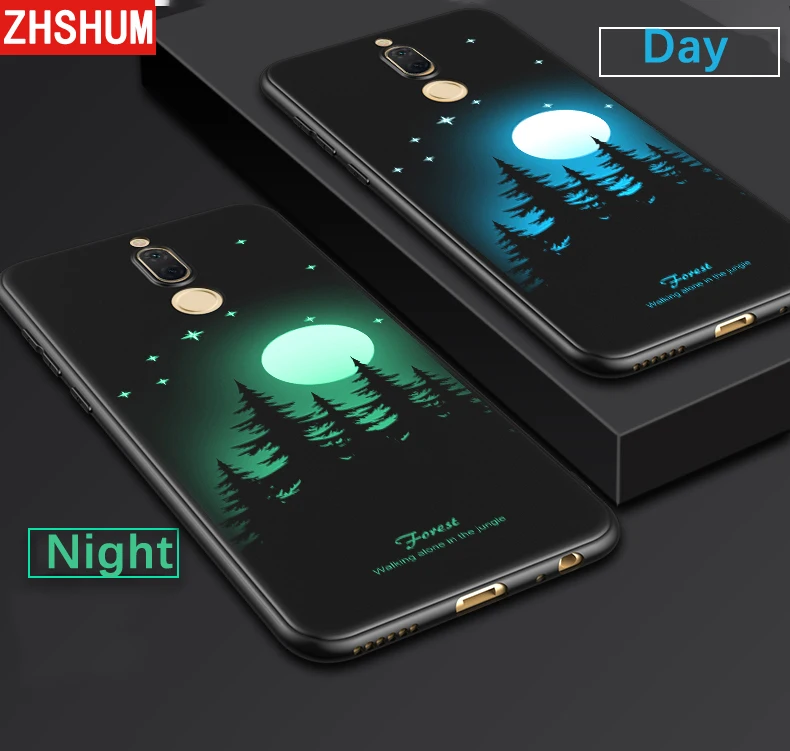 ZHSHUM 3D светящийся чехол для Huawei mate 10 lite мягкий телефона силиконовые лампа тпу