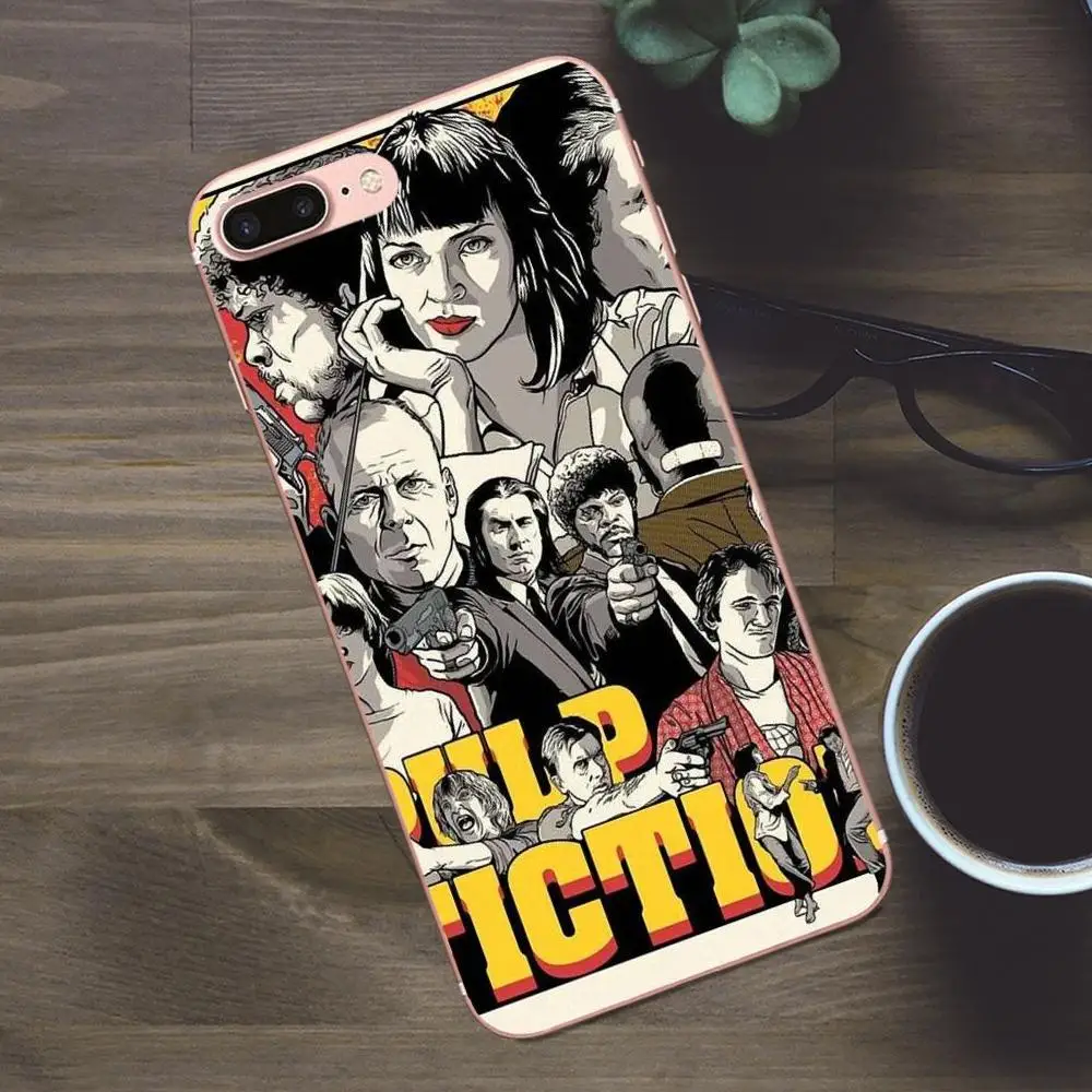 Bixedx Pulp Fiction Movie For Huawei G8 Honor 5C 5X 6 6X 7 8 9 Y5II Mate P7 P8 P9 P10 P20 Lite Plus 2017 TPU Cover Case | Мобильные
