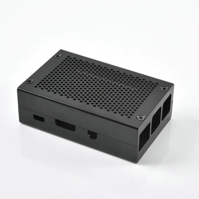 only case Raspberry Pi 3 Чехол Модель B+ Raspberry Pi Алюминиевый Чехол серебристый металлический чехол Вентилятор охлаждения с винтами теплоотвод+ комплект корпуса - Цвет: only case