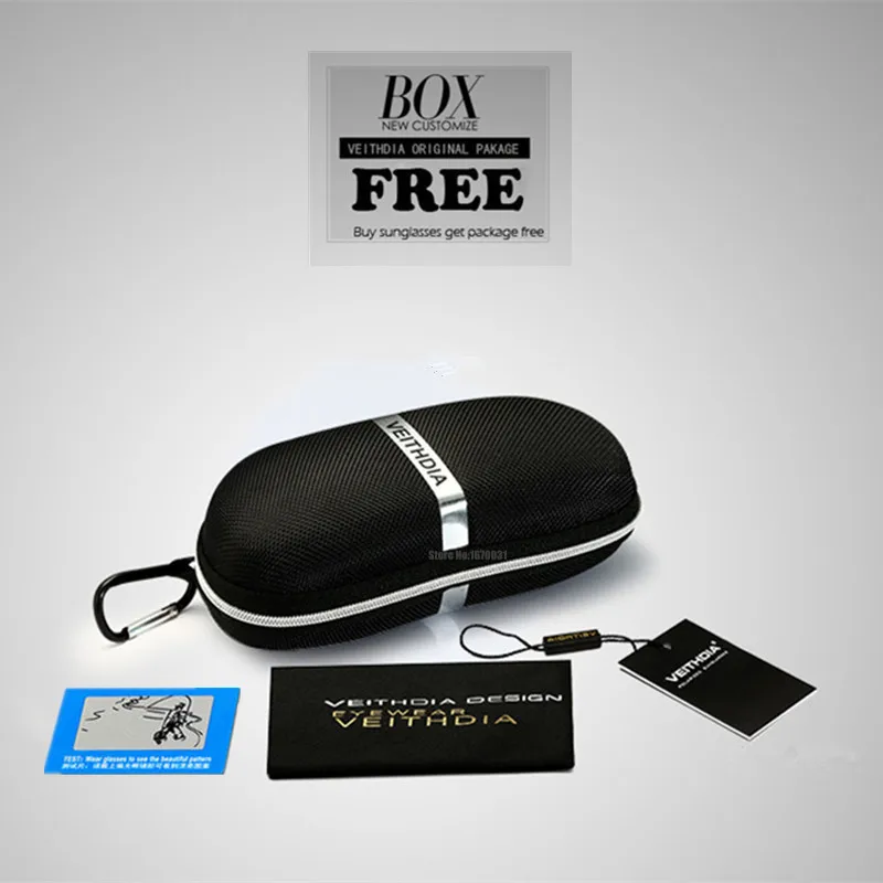 Мужские солнцезащитные очки Veithdia дизайнерские из алюминиево магниевого сплава с