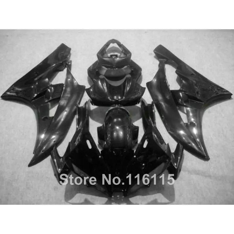 

Body kits Fit for YAMAHA YZF R6 2006 2007 all glossy black fairings set YZF-R6 06 07 fairing kit Injection molding HY29
