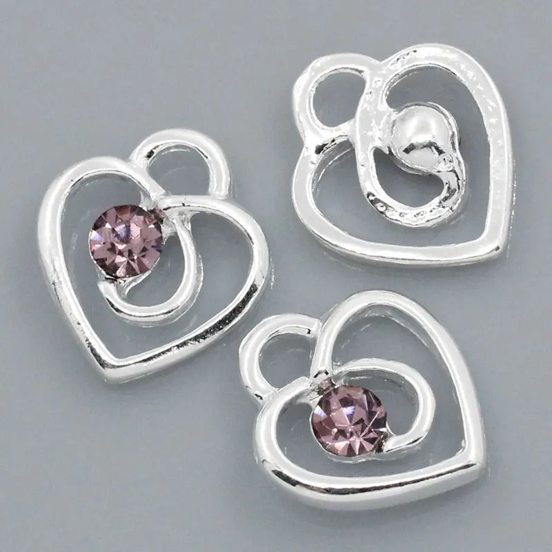 DoreenBeads цинковый металлический сплав + очаровательные кулоны со стразами в форме