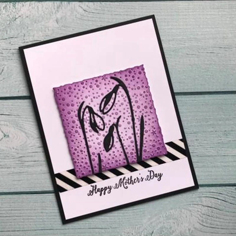 Трафареты для высечки в виде листка тюльпана квадратной рамы декоративные