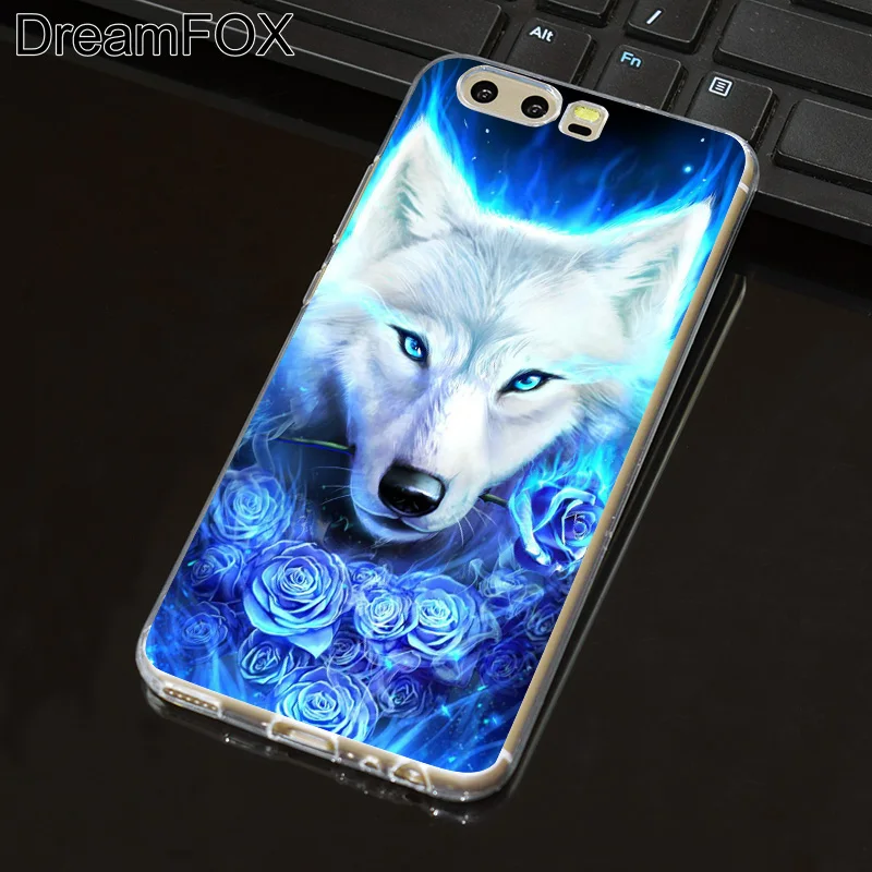 Мягкий силиконовый чехол из ТПУ DREAMFOX L611 Wolf And Lion для Huawei P8 P9 P10 Lite Plus 2017 Honor 8 Pro 9 6X |