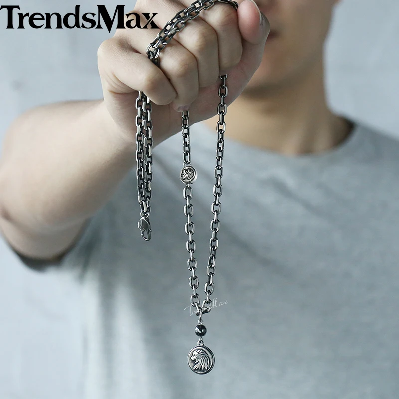 Цепочка мужская с подвеской в виде льва из нержавеющей стали|fashion jewelry|jewelry