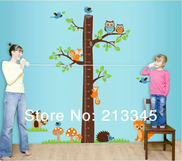 [Fundecoration] новые продукты большая сова белка настенные наклейки детская комната