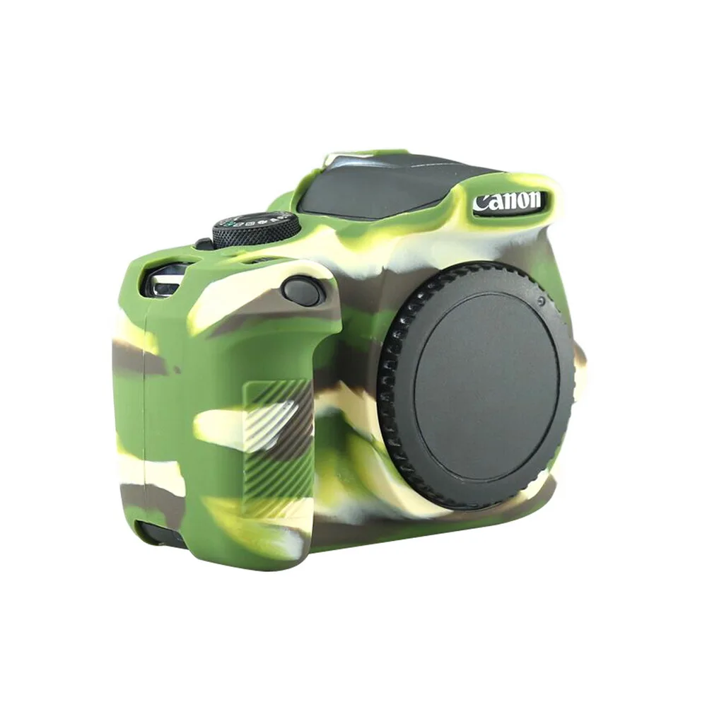 Силиконовый кожаный брони чехол для DSLR камеры защитный видеокамеры Canon T6 1300D 1500D