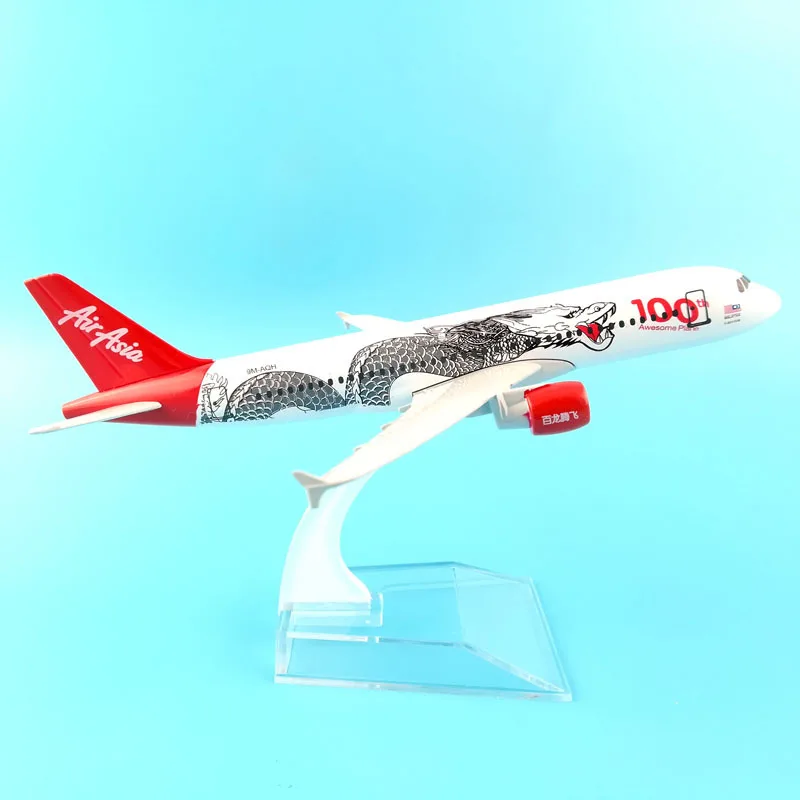 Модель самолета JASON TUTU 16 см модель Air Asia аэробус 320 1:400 Литые металлические