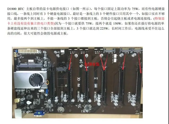 В коробке D1800-BTC D1800 BTC Шахтерская машина горная материнская плата Поддержка 6 карт все твердотельный конденсатор Com