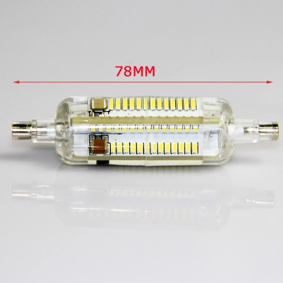 10 вт 78 мм SMD3014 кукурузная лампа R7S светодиодный светильник из силикагеля