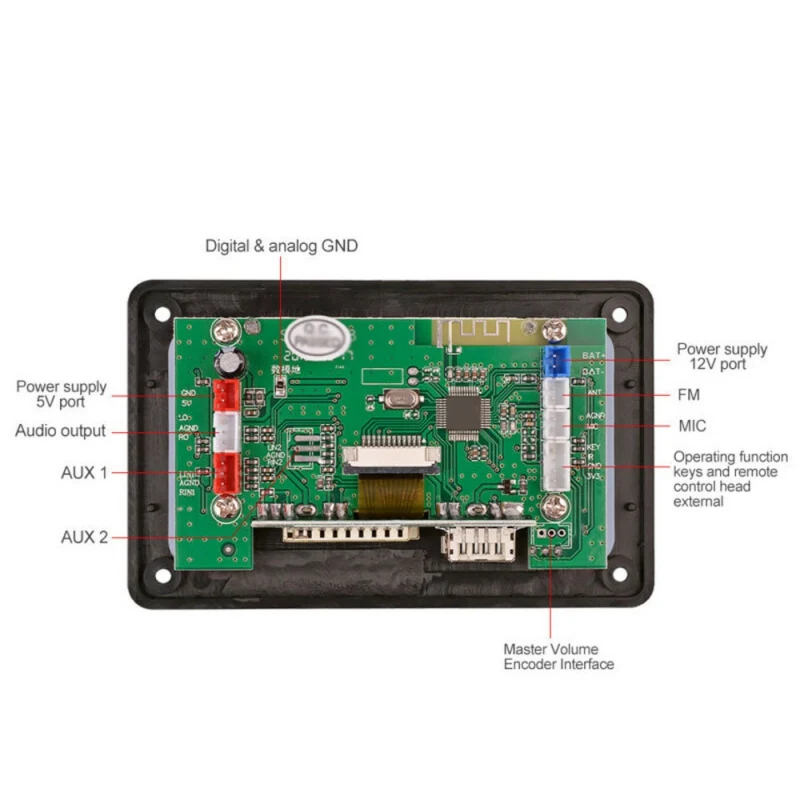 High Quality DC 5V 4.0 Bluetooth MP3 Decoder Board Audio Module USB SD WAV WMA FM Remote | Электроника