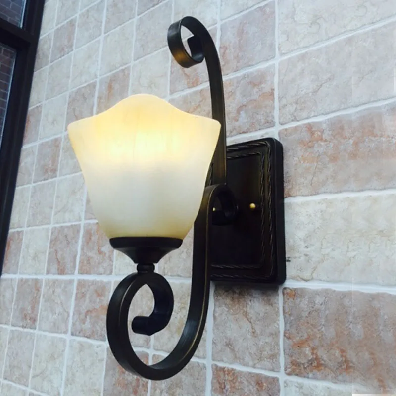 Европейская настенная лампа американский кантри для гостиной фоновая