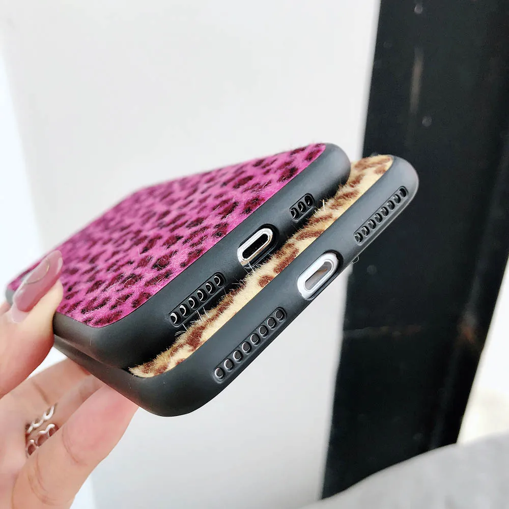 Чехол из закаленного стекла для iphone Xs max Xr с текстурой гепарда чехол ТПУ 5 6 7 8 plus