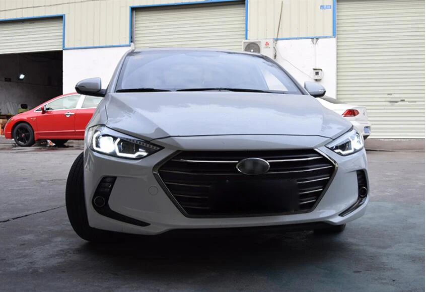 Один комплект автомобильный Стайлинг для фары автомобиля Hyundai Elantra 2017 2018 DRL