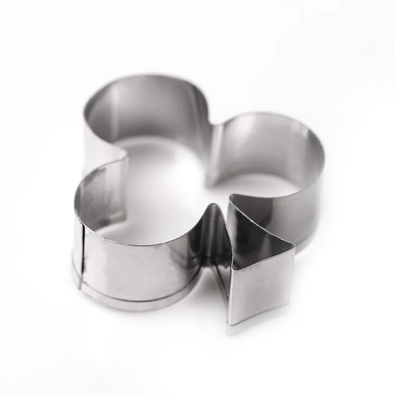 Один набор формочек для печенья из нержавеющей стали покера 3D форма торта