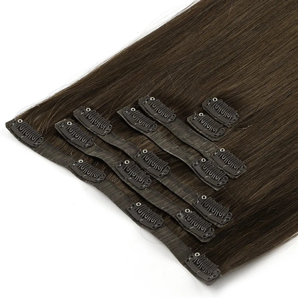 

Neitsi PU Clip in Machine Made Remy Human Hair Extensions Double Weft 7Pcs/Set 16Clips Attachment 20" 50cm 100g/set