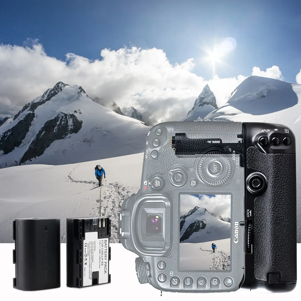 Travor Профессиональный Батарейная ручка для Canon 5D3 5diii 5dmark III 3 5DS 5DSR как BG-E11 + 2 шт. LP-E6