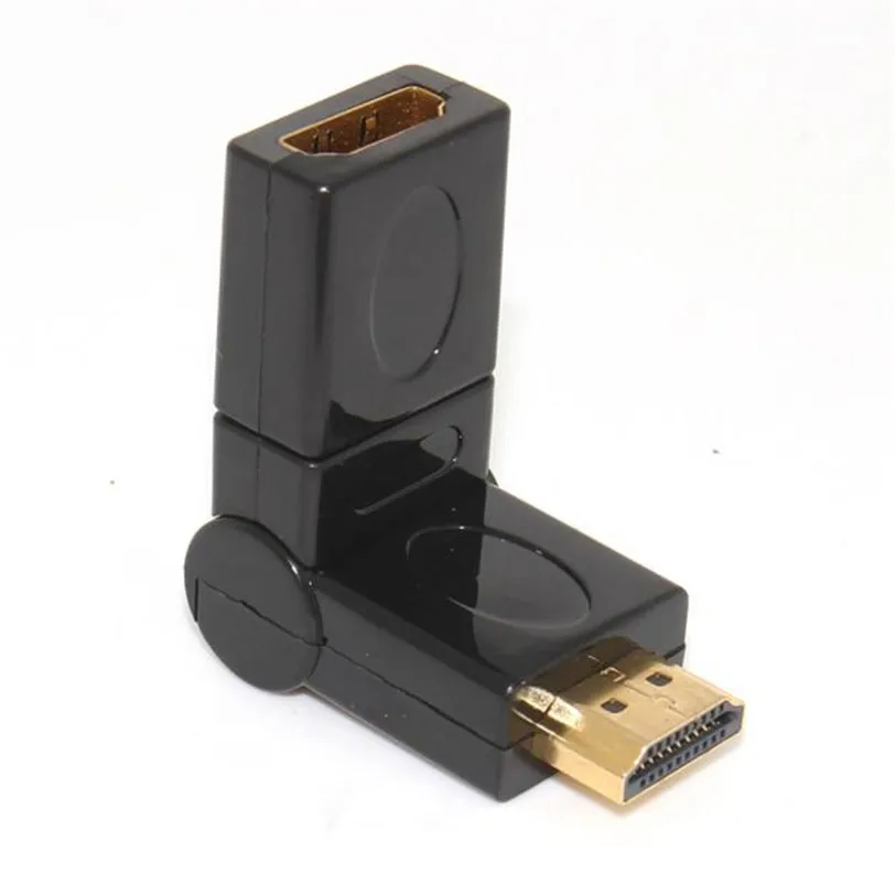 HDMI 1,4 Угловой Тип HDMI мужчин и женщин 90 180 360 градусов вращающийся адаптер Jul18 профессиональная заводская цена Прямая