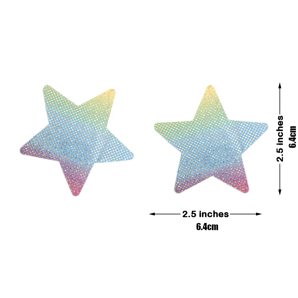 Shiny Star2 Ypser наклейки на соски, отделяющие грудь пасти, крышка для сосков, 10 пар - Color: Shiny Star2