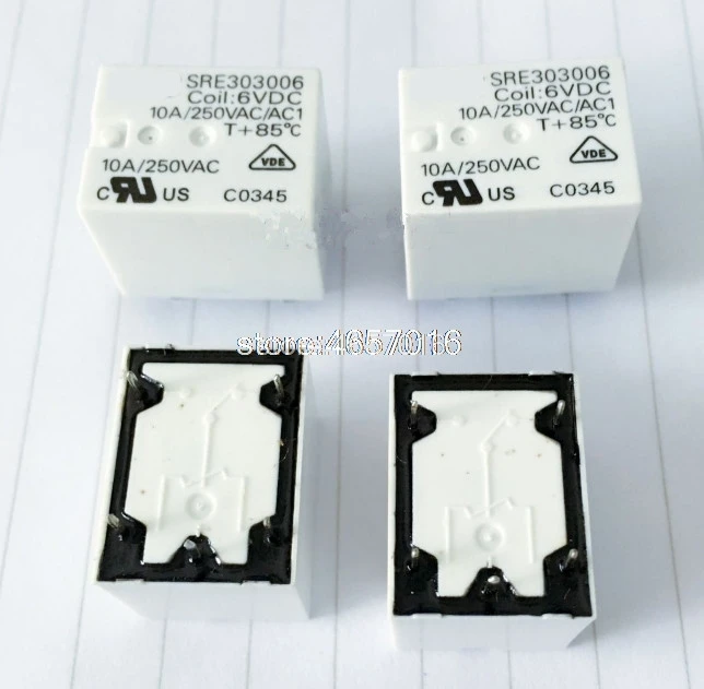 5 шт./лот, и 10A 250V реле SRE303006 6VDC