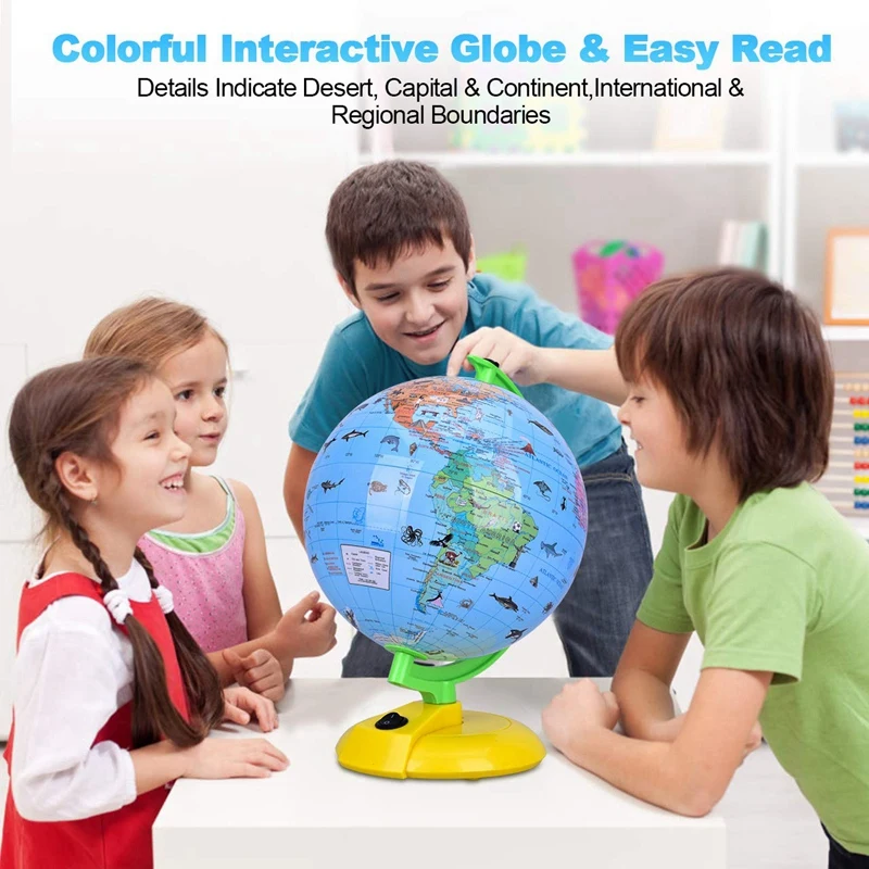 8 дюймовый настольный Глобус светодиодный Ночной светильник с подставкой