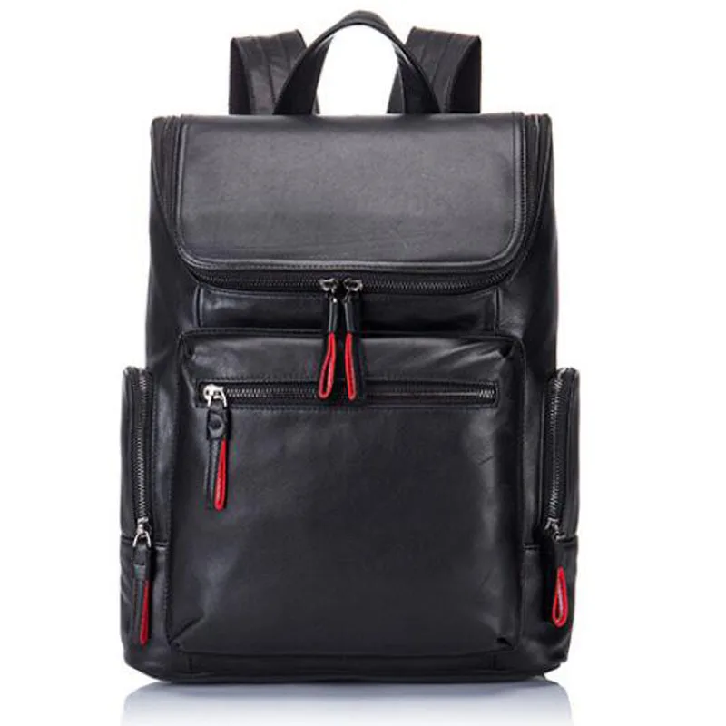 Высококачественный деловой рюкзак из воловьей кожи модный мужской с