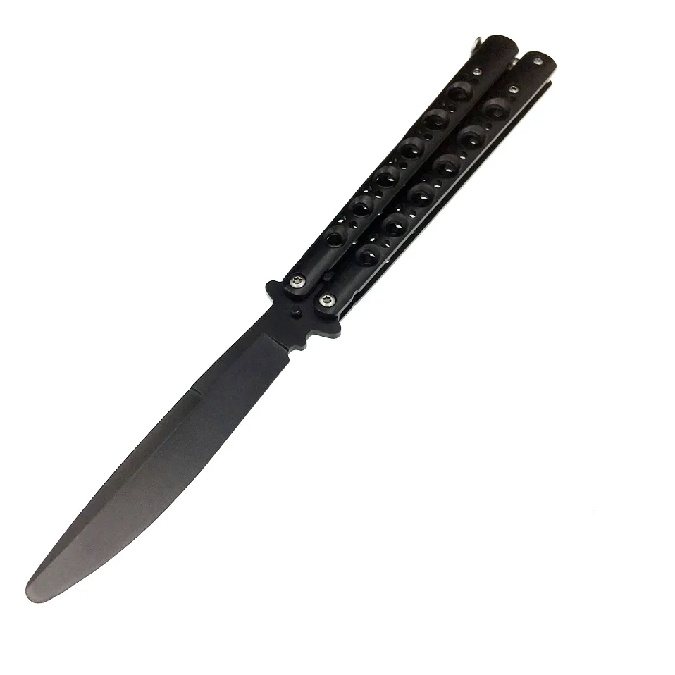 Swayboo Rianbow fade 440C тренировочный нож из нержавеющей стали модный нож бабочка черный без края тупой инструмент косплей нож