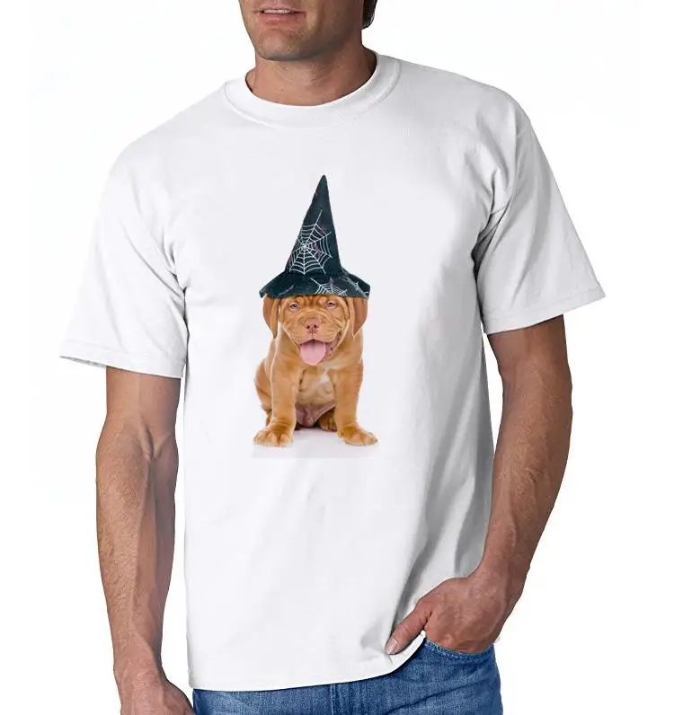 Лето 2017 г. удобные собаки и кошка с Хэллоуин hat печатных Повседневное забавные