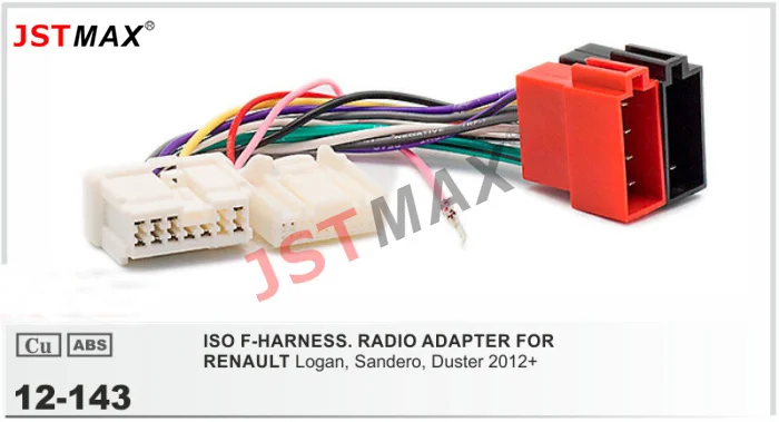 JSTMAX автомобильный DVD Радио стерео ISO кабель-Адаптер для RENAULT Logan Sandero Duster 2012 + Жгут