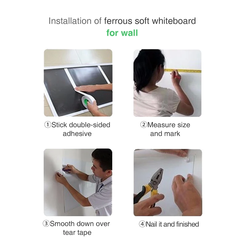 

Wall Sticker Decor Soft Magnetic Whiteboard Magnets Erasable Writing Board Magnet Office Marker Blackboard Stickers for Wall