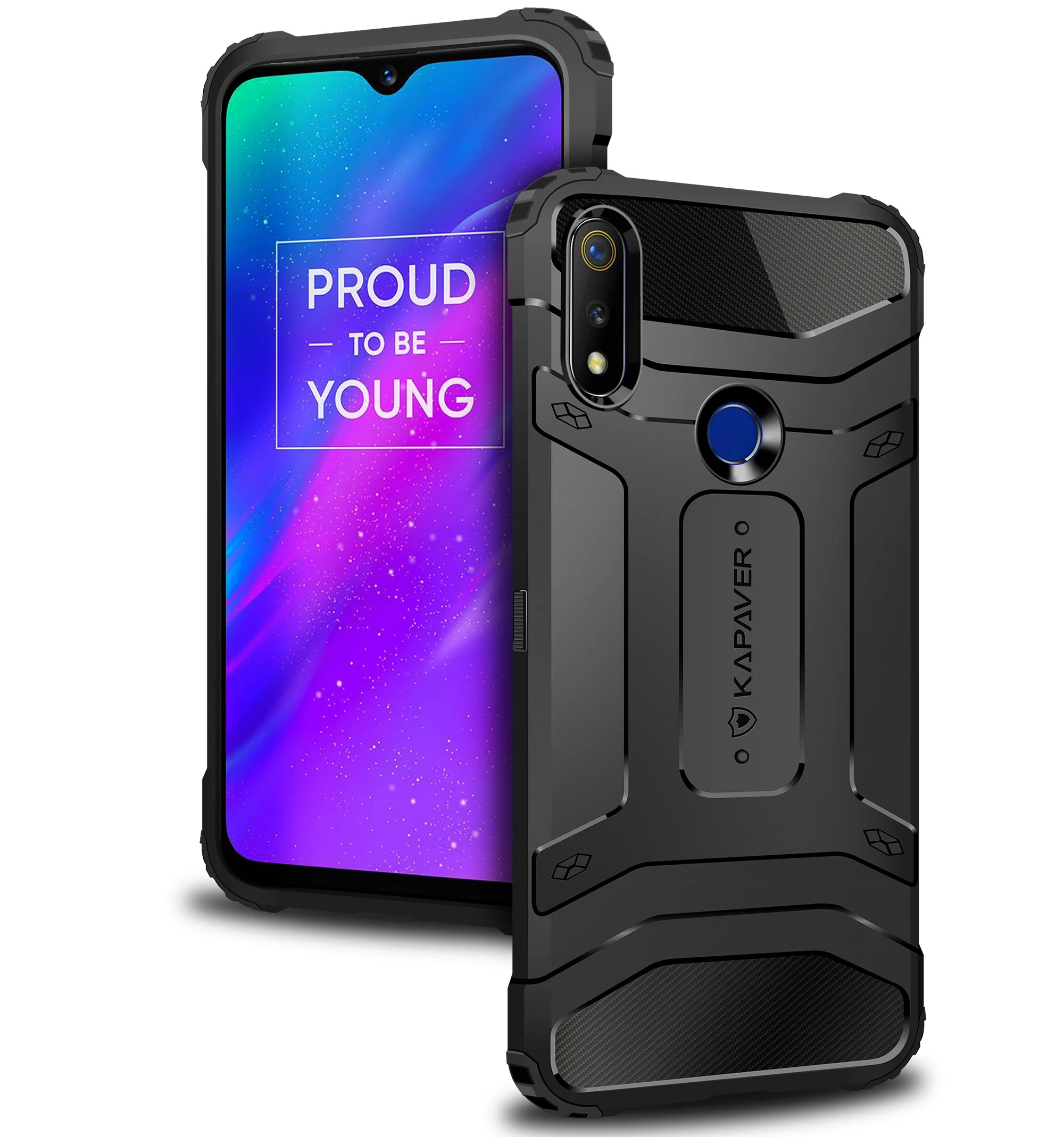 KAPAVER®Прочный чехол для задней крышки Oppo Realme 3 Pro MIL STD 810G официальный проверенный на