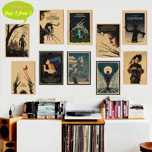 Классический постер Эдвард Руки-ножницы, крафт-бумага, винтажный постер, украшение для бара, дома, наклейка на стену