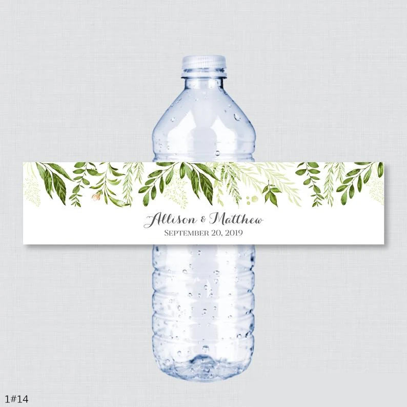 Пользовательское имя свадьба ярлыки бутылки с водой для девочек на день рождения