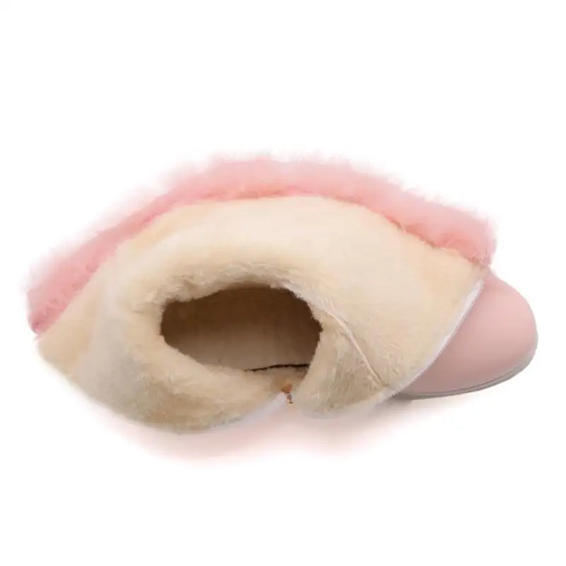 ZALAVOR/модные женские зимние сапоги на танкетке теплая обувь платформе с Плюшевым