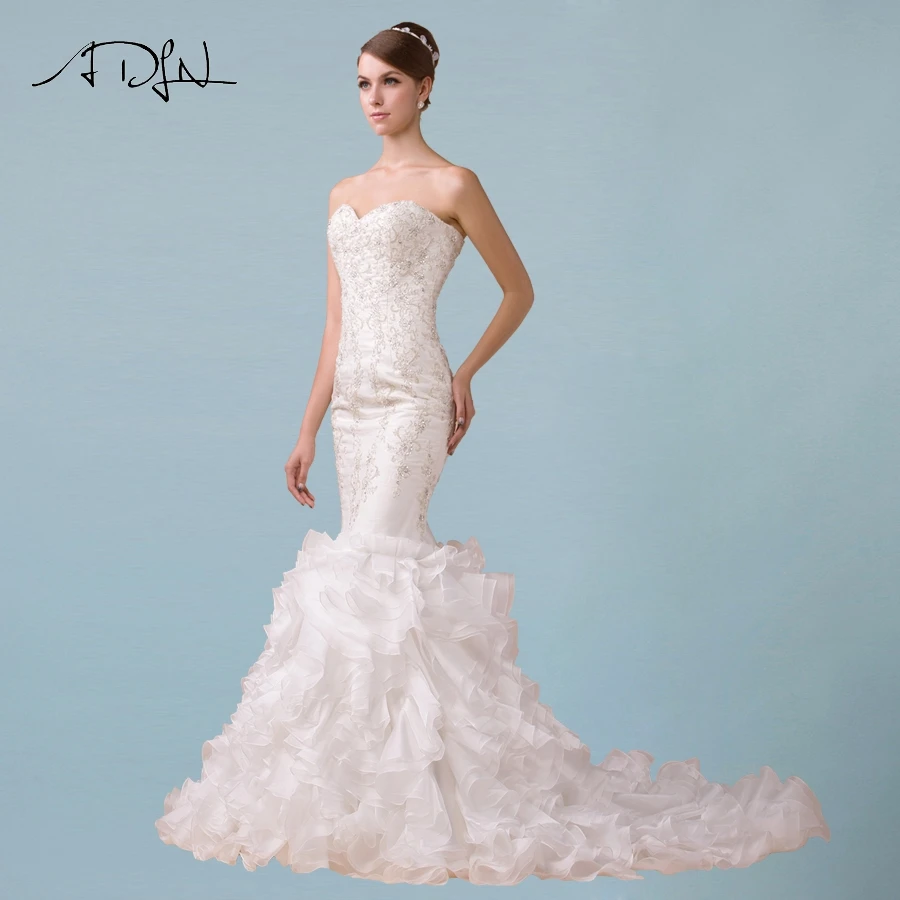 ADLN 2019 кружевные свадебные платья русалки Vestido De Novia милые Robe mariee сексуальное