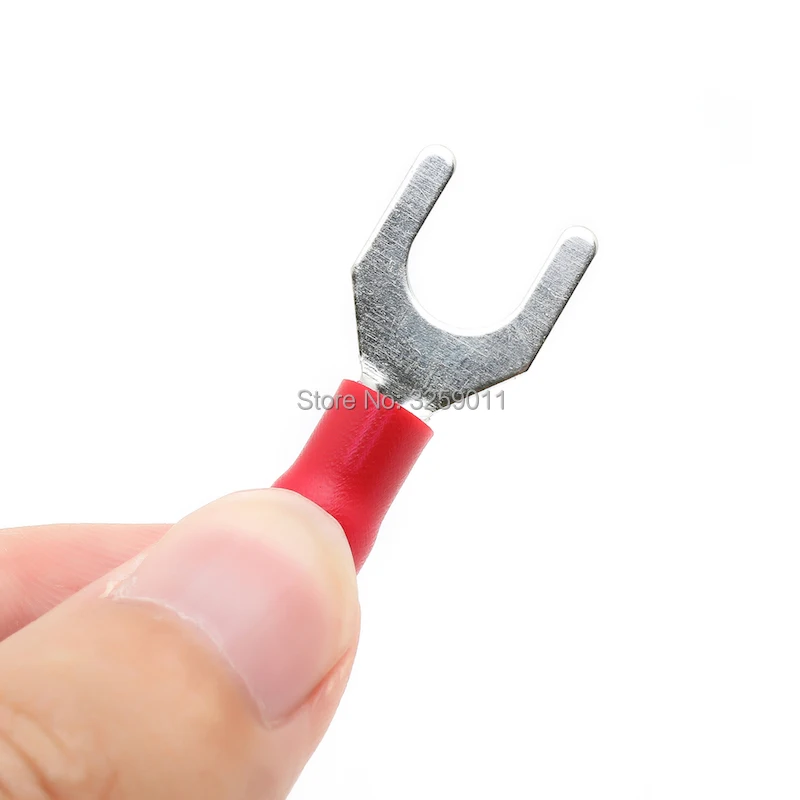 20 шт. SV5.5-4 12-10 AWG Spade Предварительно Изоляционные электрические обжимные клеммные