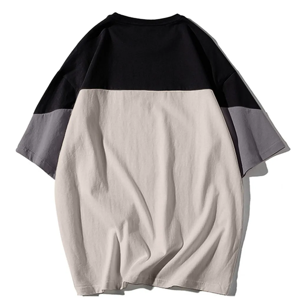 Новая Мужская хлопковая футболка с коротким рукавом футболки для фитнеса