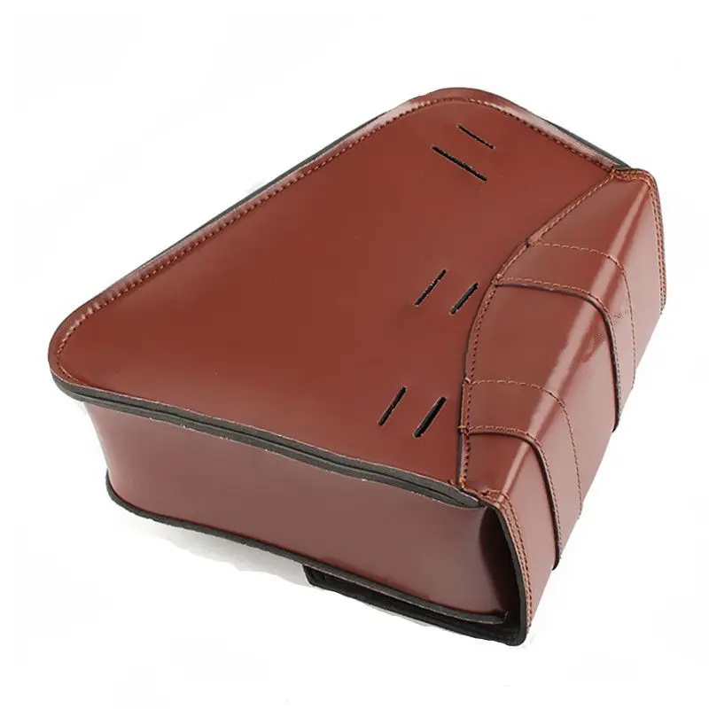 Универсальная коричневая кожаная сумка для мотоцикла седло хранения багажа