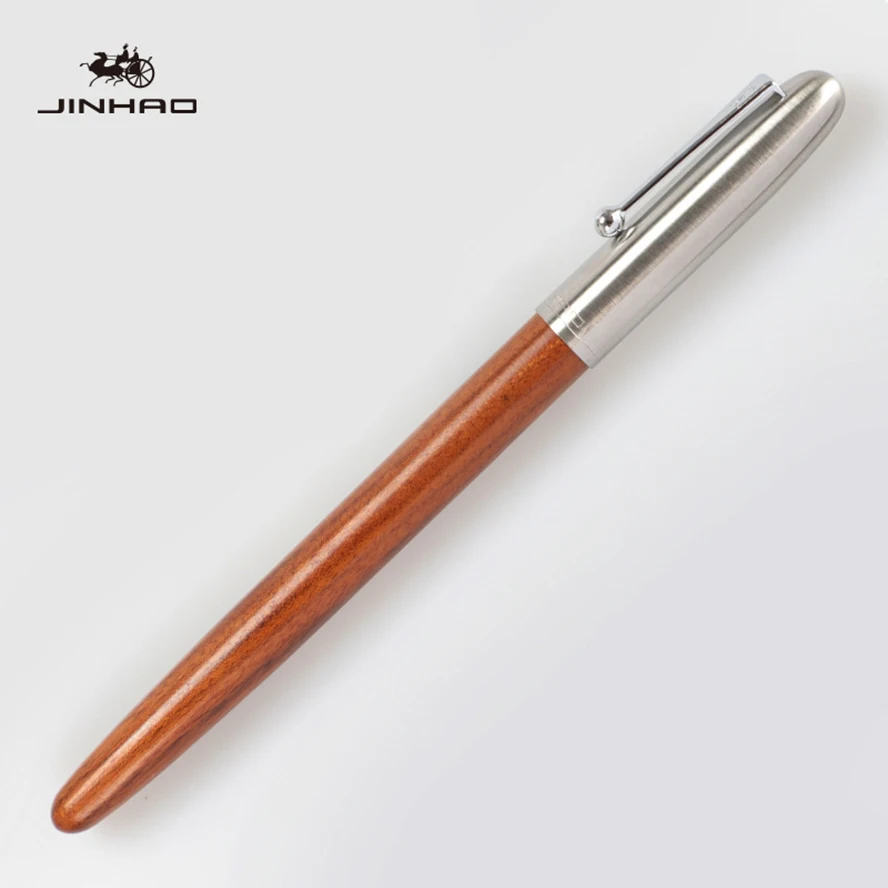 Винтажная классическая деревянная авторучка 0,38 мм дополнительный тонкий наконечник Jinhao 51a школьные офисные принадлежности Caneta