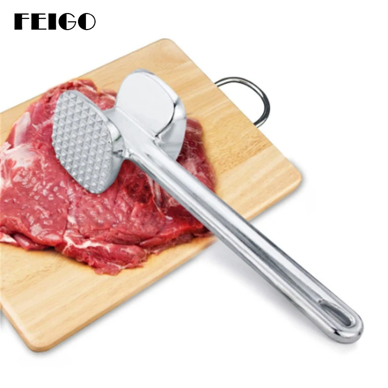 

FEIGO High Quality Aluminum Alloy Loose Tenderizers Meat Hammer Double Sided Pounders Knock-Sided Steak Pork Kitchen Tools F657