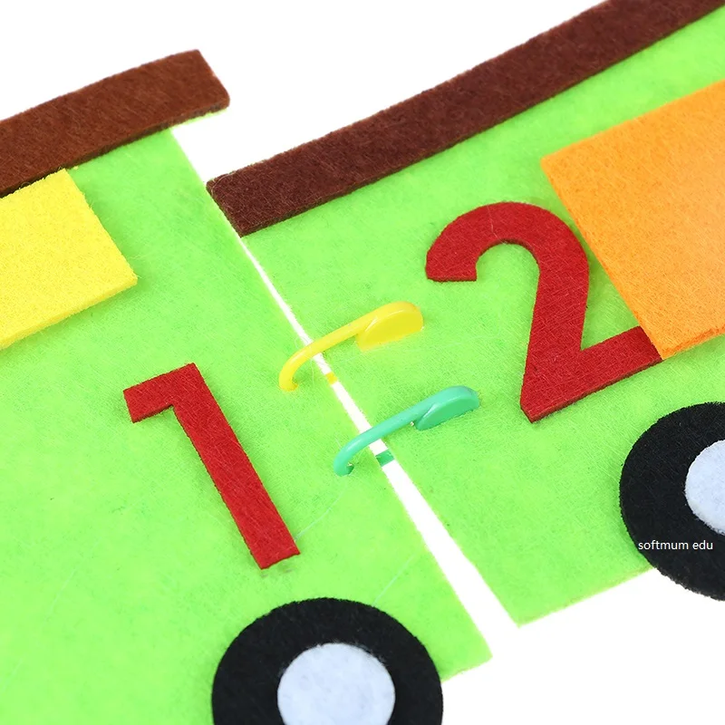 DIY мини-поезд математические игрушки дошкольное обучение Монтессори помощь