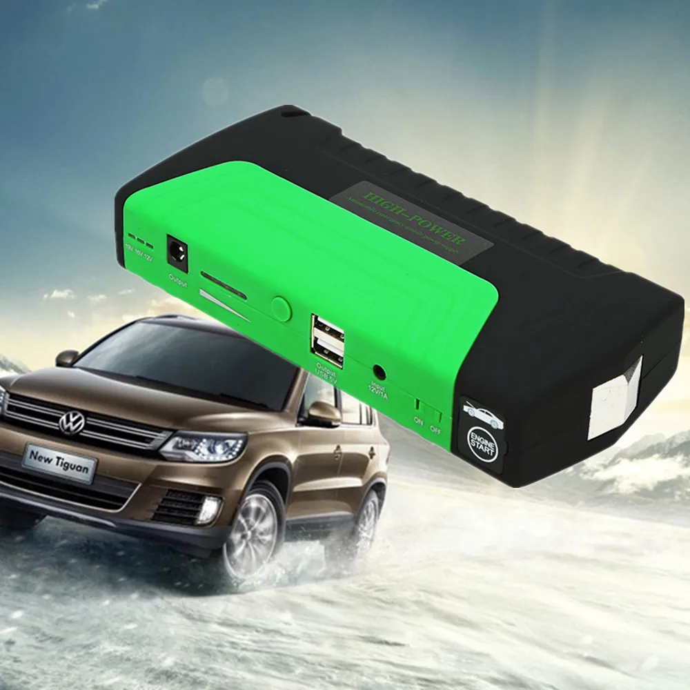 Высокая Ёмкость 12V автомобиль скачок стартер Мощность банк 600A Портативный пусковое устройство автомобиля Батарея усилитель Зарядное устройство бустер стартер автомобиля светодиодный