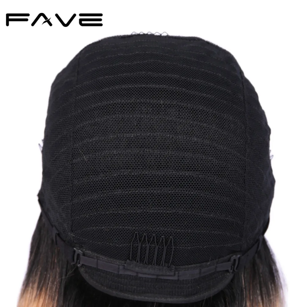 FAVE волосы 4*4 Кружева Закрытие Омбре парики бразильские Remy прямые человеческие 150%