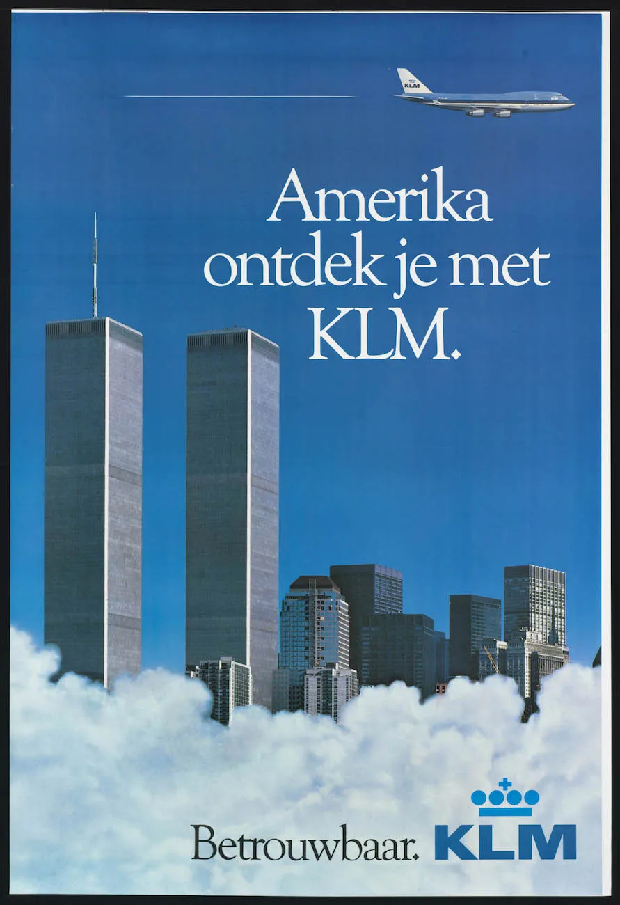 K.L.M. Королевская голландская авиакомпания Amerika ontdek je met KLM классические настенные