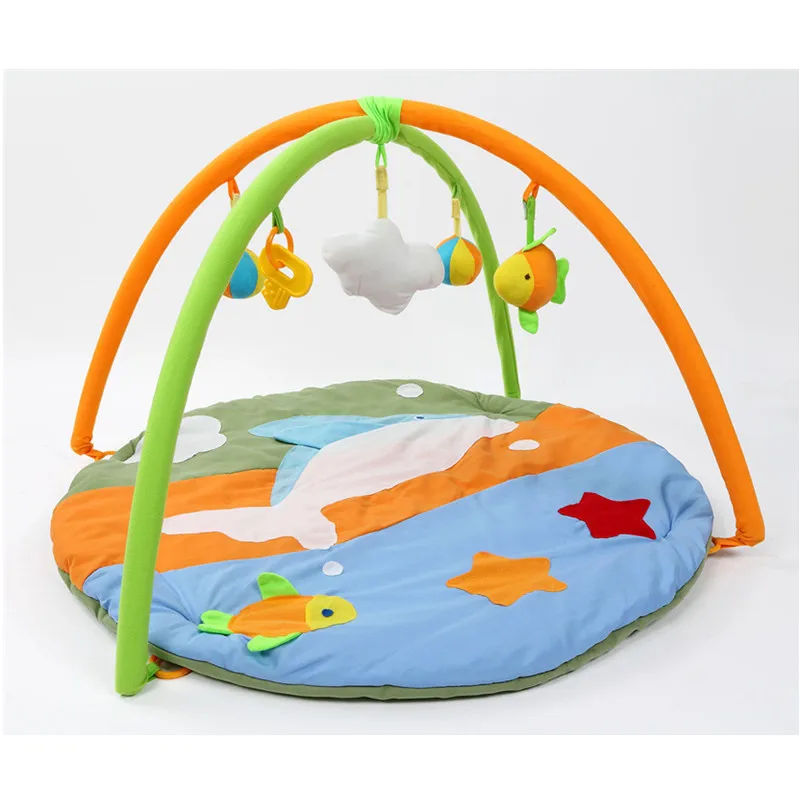 OLOEY Baby Play Мат 90* 90* 50 см Детский Коврик Развивающий Ковер Playmat Baby Gym Кролик Яблоко Дельфин Деятельности Мат Игр - Цвет: Mat013dolphin