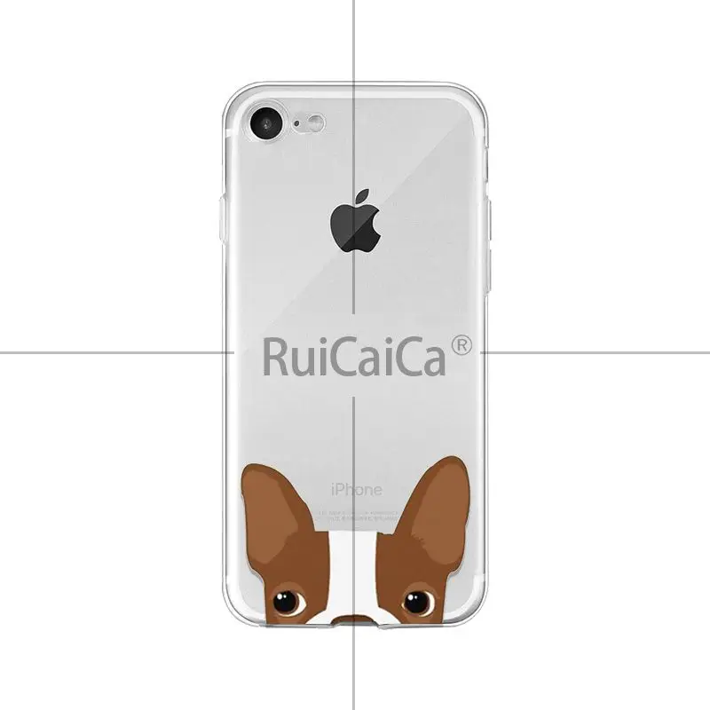 Ruicaica милый и забавный мягкий чехол для телефона с головой собаки кошки Apple iPhone 8 7 6