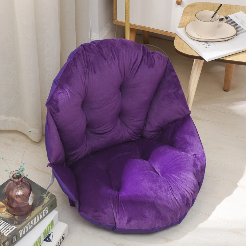 Purple Мягкая Плюшевая утолщенная Подушка для стула, подушка для сиденья, дизайн корпуса, поясничная Подушка для спины, подушка для дома, автомобиля, офиса, компьютерного кресла - Цвет: Purple