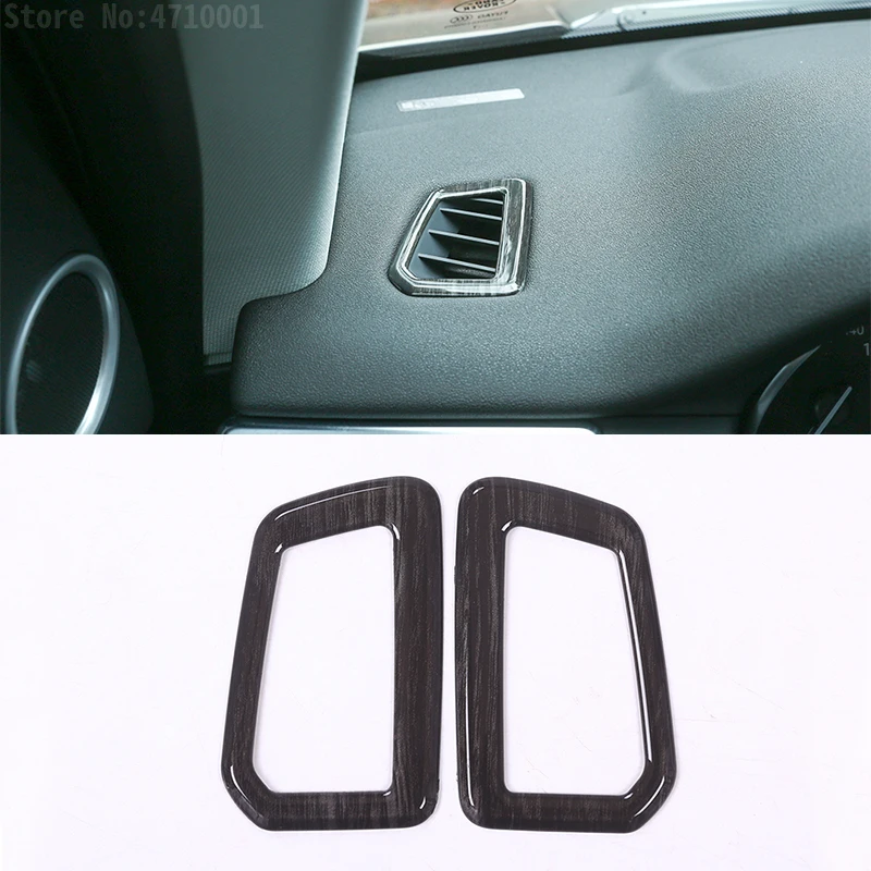 

Black Ash Wood Car Dashboard Side Outlet Vent Frame Cover Trim For Land Rover Discovery Sport Auto Interior Accessory