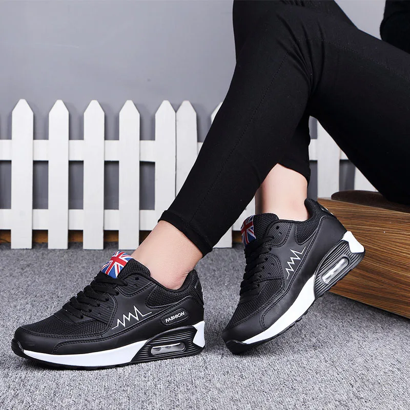 

White Platform Sneakers Causal Wedges Shoes Tenis Feminino Woman Footwear Basket Femme Chunky Sneakers Trainers Women Vucanized