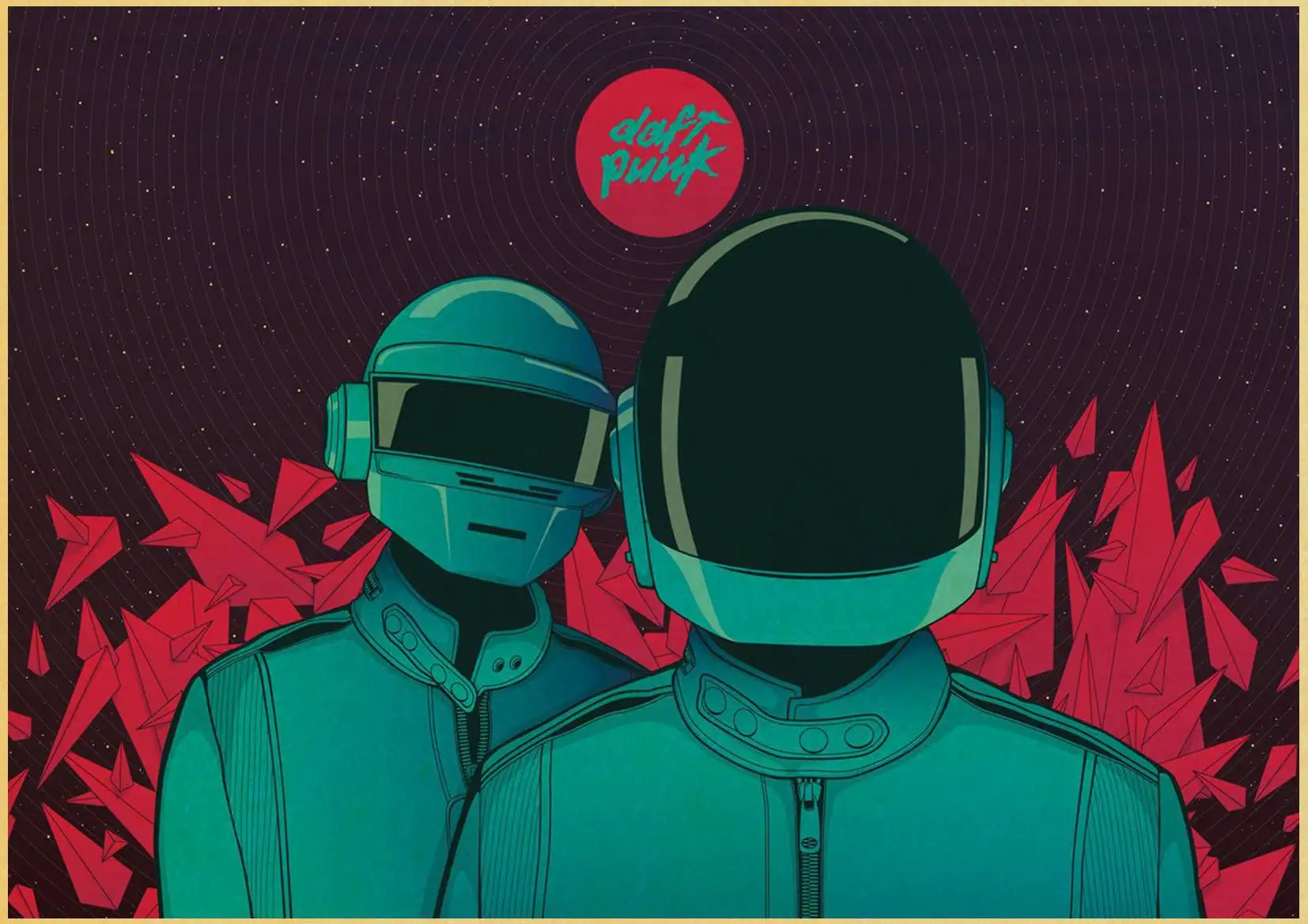 Daft панк-рок музыка постер музыкальной группы наклейки на стену винтажный плакатный принт высокого качества для бара и домашнего декора